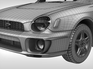 subaru impreza wagon 2000 - 2007 3D Model