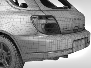 subaru impreza wagon 2000 - 2007 3D Model
