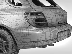 subaru impreza wagon 2000 - 2007 3D Model