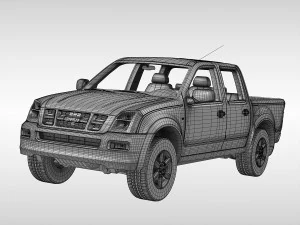 isuzu d-max crew cab 2004 - 2011 3D Model