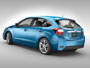 subaru impreza sport 2011 - 2015 Model 3D