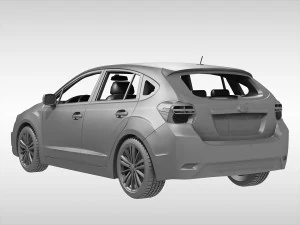 subaru impreza esporte 2011 - 2015 Modelo 3D