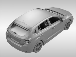 subaru impreza sport 2011 - 2015 Model 3D