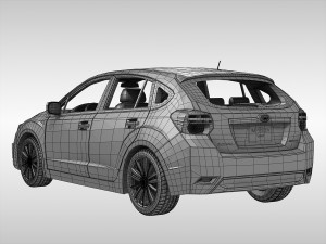 subaru impreza sport 2011 - 2015 Model 3D