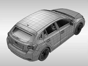 subaru impreza sport 2011 - 2015 Model 3D