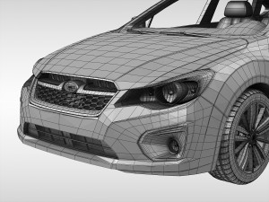 subaru impreza sport 2011 - 2015 Model 3D