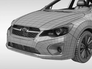 subaru impreza esporte 2011 - 2015 Modelo 3D