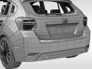 subaru impreza esporte 2011 - 2015 Modelo 3D