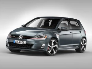 volkswagen golf gti 2013 - 2017 Modelo 3D