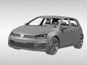 volkswagen golf gti 2013 - 2017 3D Model