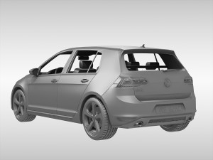volkswagen golf gti 2013 - 2017 3D Model