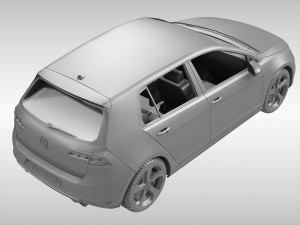 volkswagen golf gti 2013 - 2017 3D Model