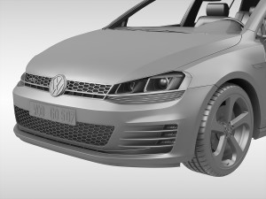 volkswagen golf gti 2013 - 2017 3D Model
