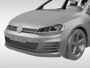 volkswagen golf gti 2013 - 2017 3D Model