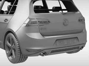 volkswagen golf gti 2013 - 2017 3D Model