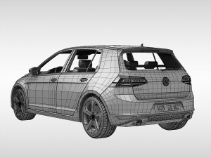 volkswagen golf gti 2013 - 2017 3D Model