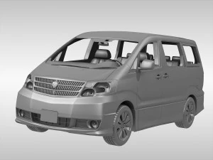 toyota alphard 2002 - 2008 3D Model