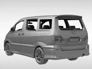 toyota alphard 2002 - 2008 3D Model