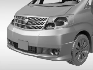 toyota alphard 2002 - 2008 3D Model