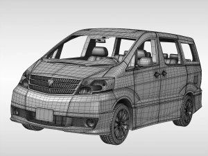 toyota alphard 2002 - 2008 3D Model