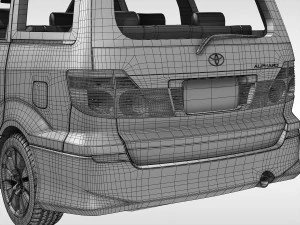 toyota alphard 2002 - 2008 3D Model
