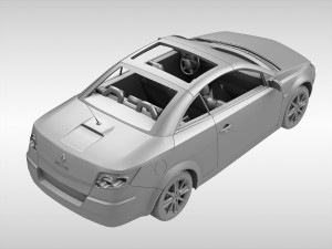 renault megane cc 2003 - 2006 3D Model