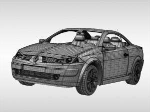 renault megane cc 2003 - 2006 3D Model