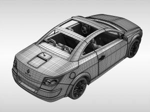 renault megane cc 2003 - 2006 3D Model
