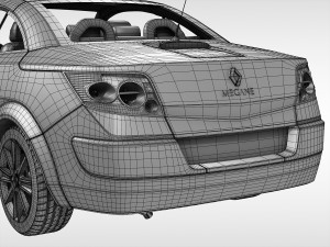 renault megane cc 2003 - 2006 3D Model