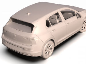 volkswagen golf 2020 3D Model