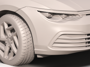 volkswagen golf 2020 3D Model