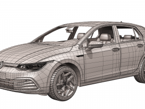 volkswagen golf 2020 3D Model