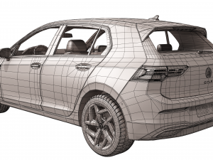 volkswagen golf 2020 3D Model