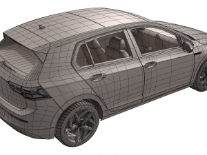 volkswagen golf 2020 3D Model