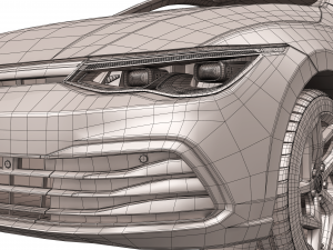 volkswagen golf 2020 3D Model