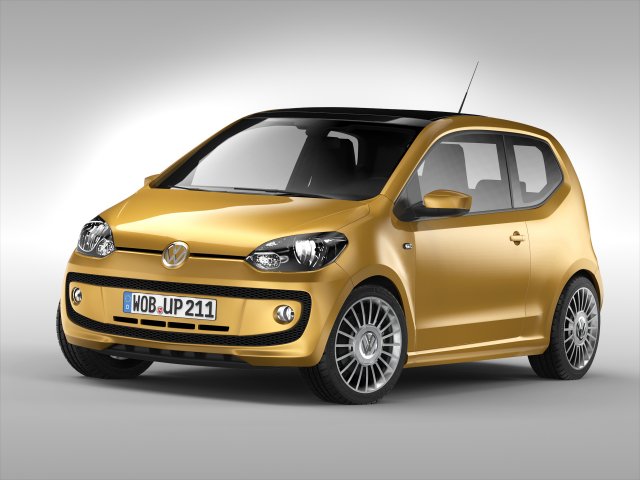 volkswagen up 2011 - 2016 Model 3D .c4d .max .obj .3ds .fbx .stl .blend 