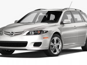 mazda 6 sport wagon 2004 3D Model