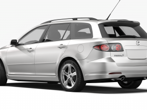 mazda 6 sport wagon 2004 3D Model