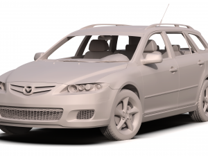 mazda 6 sport wagon 2004 3D Model