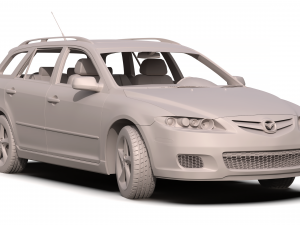 mazda 6 sport wagon 2004 3D Model