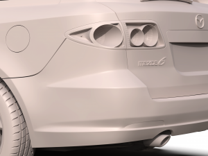 mazda 6 sport wagon 2004 3D Model