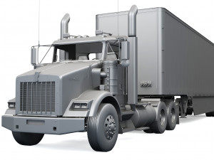 kenworth t800 daycab 2005 - present Modelo 3D