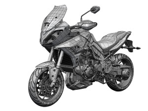 triumph tiger sport 1050 2016 3D 模型