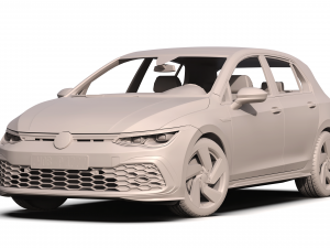 volswagen golf gti 2021 3D Model