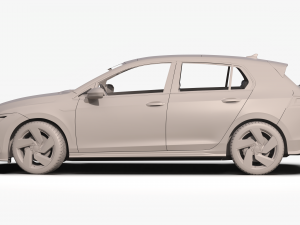 volswagen golf gti 2021 3D Model