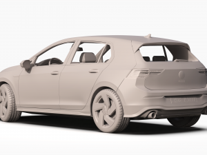 volswagen golf gti 2021 3D Model