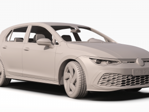 volswagen golf gti 2021 3D Model