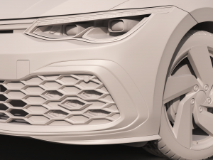 volswagen golf gti 2021 3D Model