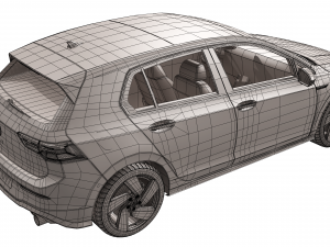 volswagen golf gti 2021 3D Model