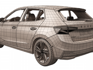 skoda fabia 2022 3D Model
